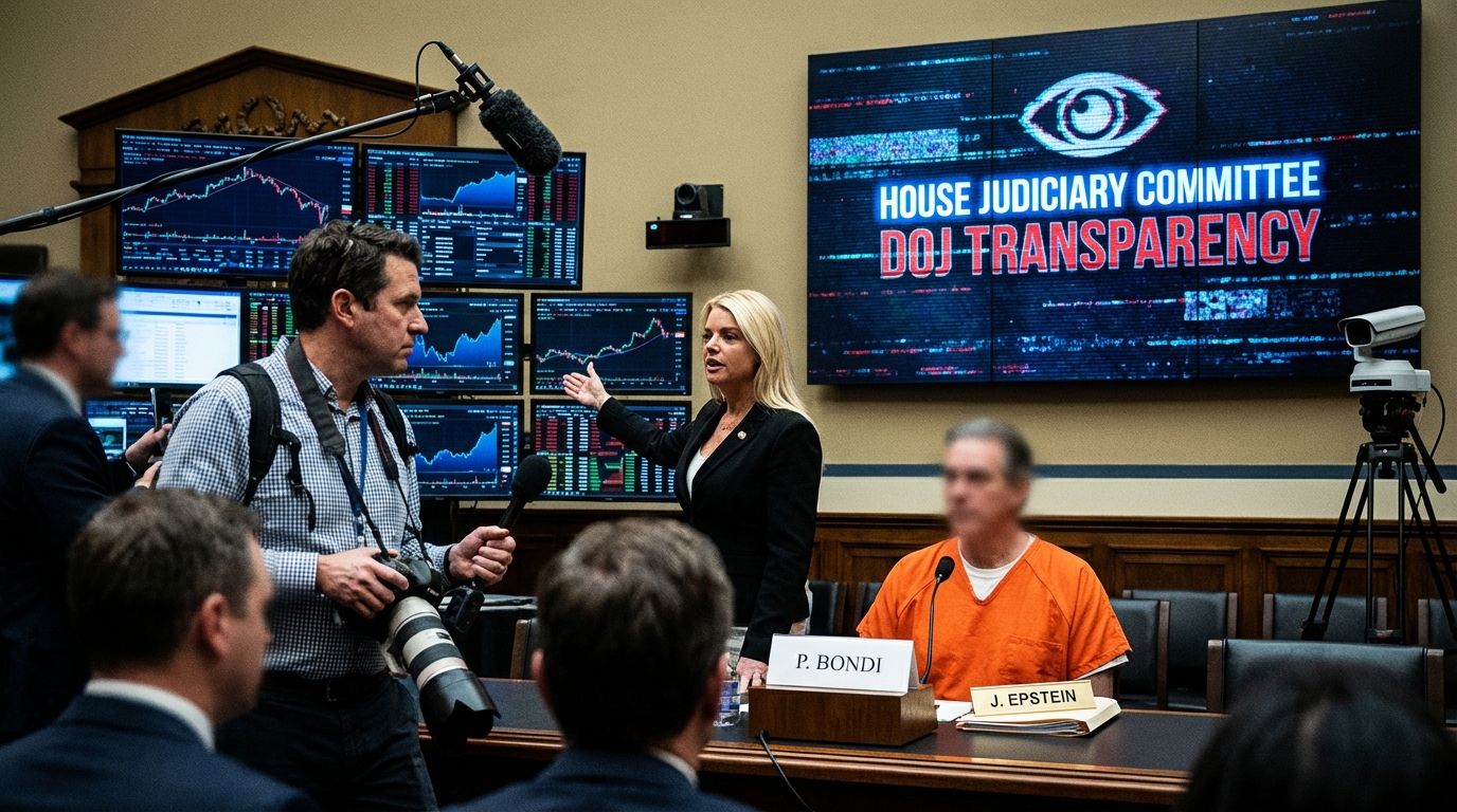 Bondi Cites Stock Market Gains to Deflect Epstein Co-Conspirator Inquiries