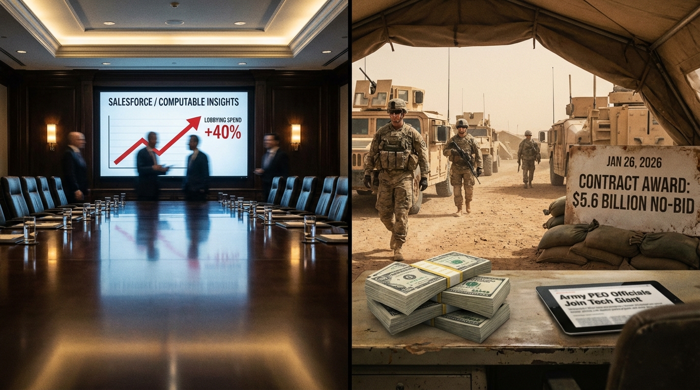 Salesforce Subsidiary Wins No-Bid $5.6 Billion Army Contract Amid Lobbying Surge