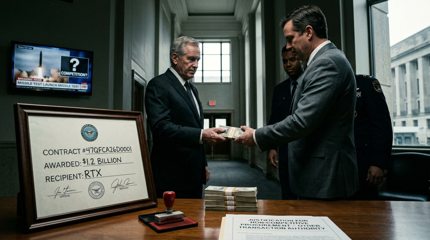 Pentagon Bypasses Law to Hand RTX $1.2B No-Bid Contract