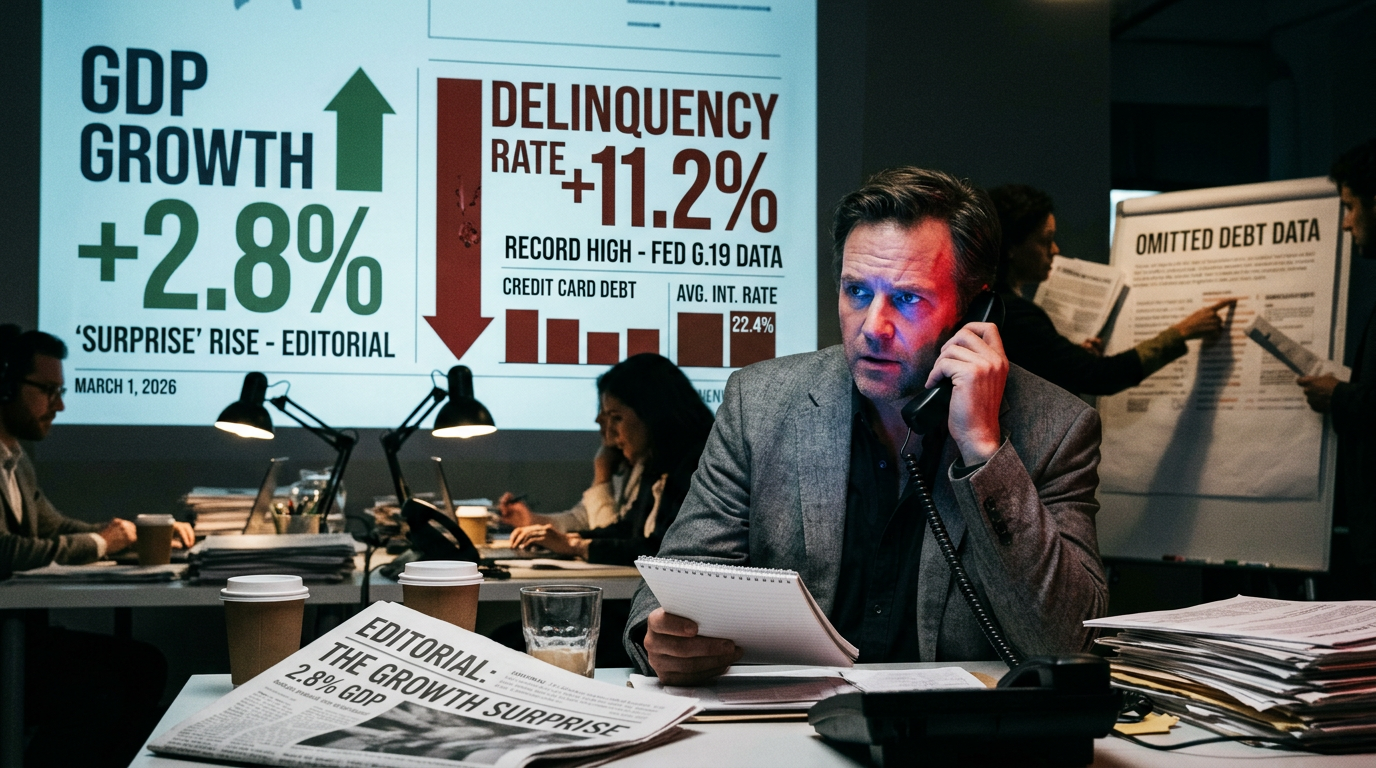 Economic Gaslighting: NYT Hides Record Insolvency Behind GDP Growth Stats