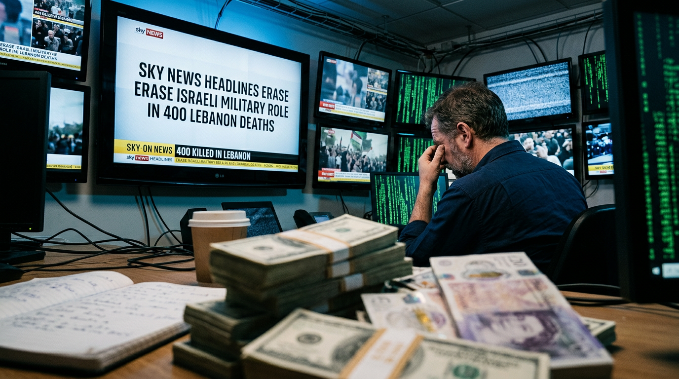 Sky News Headlines Erase Israeli Military Role in 400 Lebanon Deaths