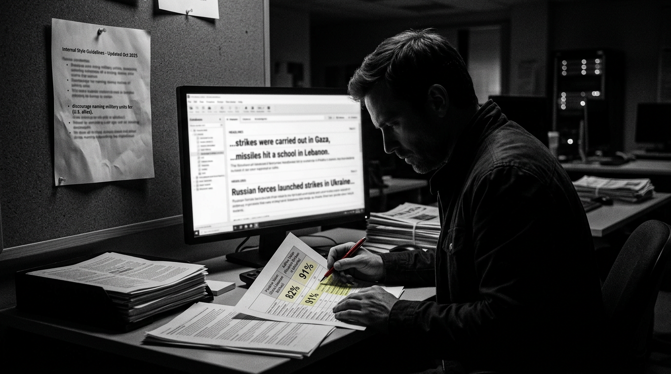 NYT and CNN Use Passive Voice in 82% of Gaza Strike Headlines