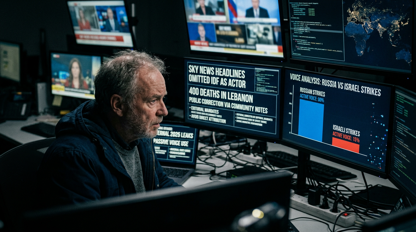 Sky News Uses Passive Voice to Obscure Israeli Role in 400 Deaths