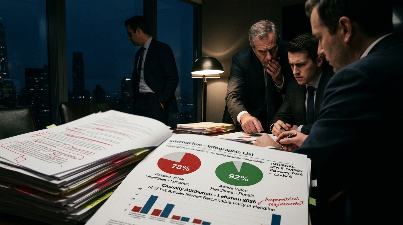 New York Times Headlines Use Passive Voice for 78% of Lebanon Strikes