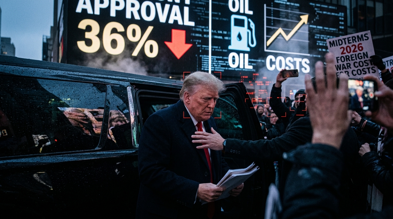 Trump Approval Slumps to 36% as Gas and Fertilizer Costs Surge