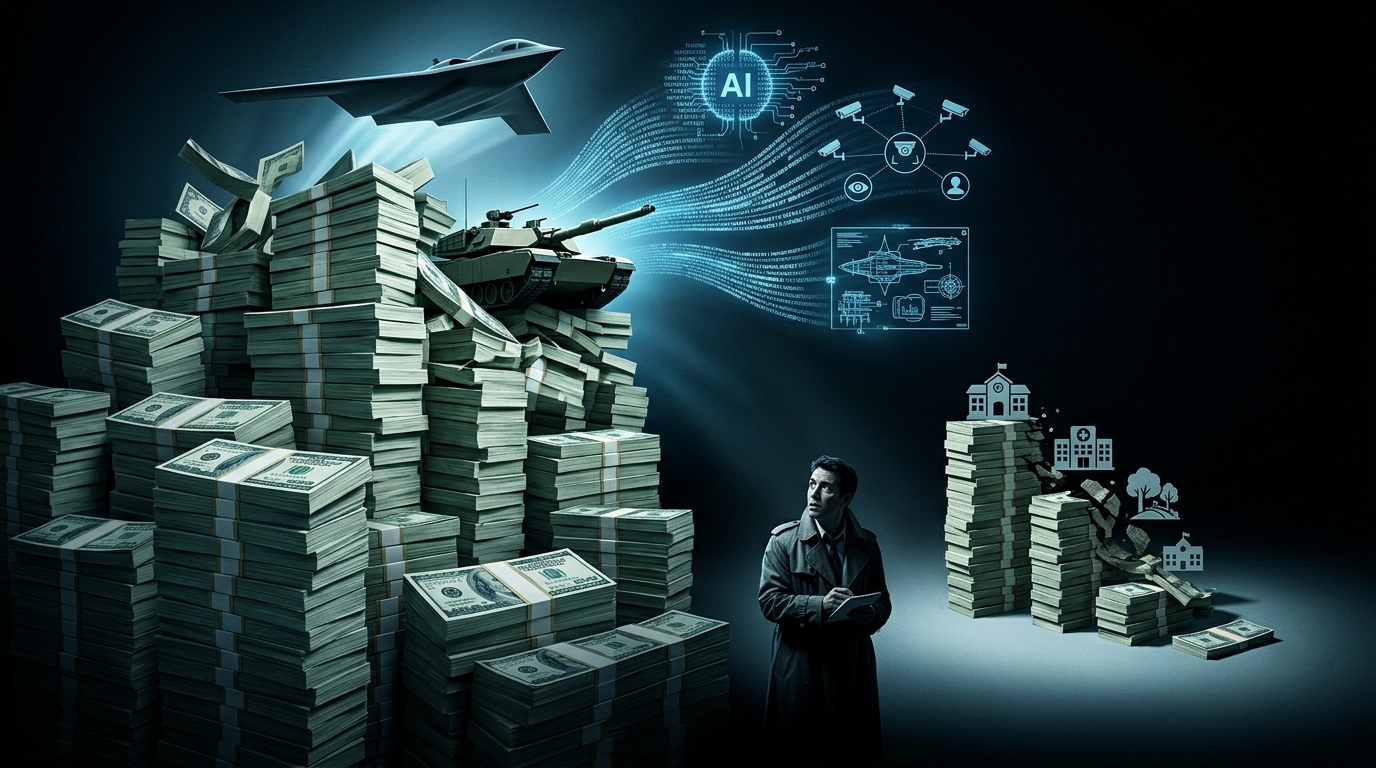 Trump’s $1.5T War Budget: Stripping Domestic Care to Fund AI Weapons